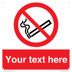 Custom no smoking sign